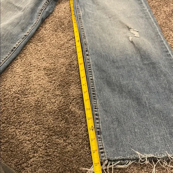 ASKK NY Blue Cropped Straight Leg Jeans size 8 - Picture 11 of 14